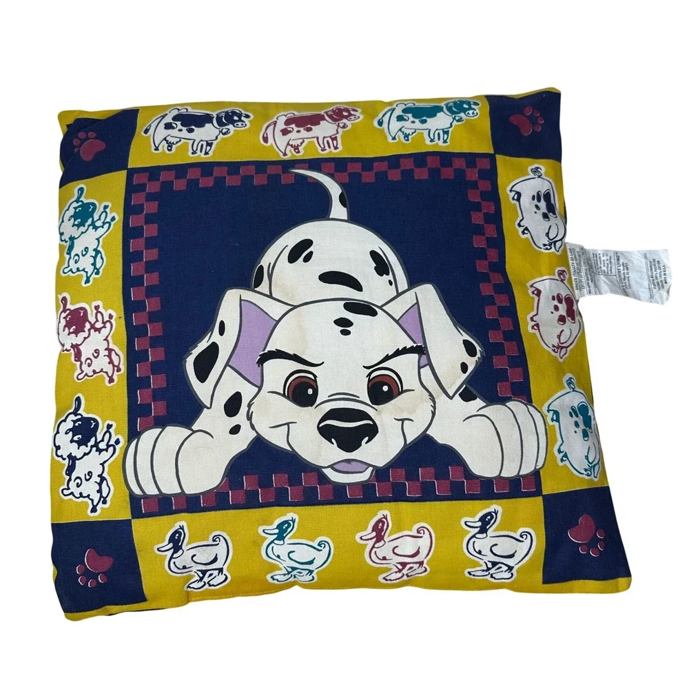 Vintage Disney 101 Dalmatians Town Country Living Pillow Square Multicolor 17.5